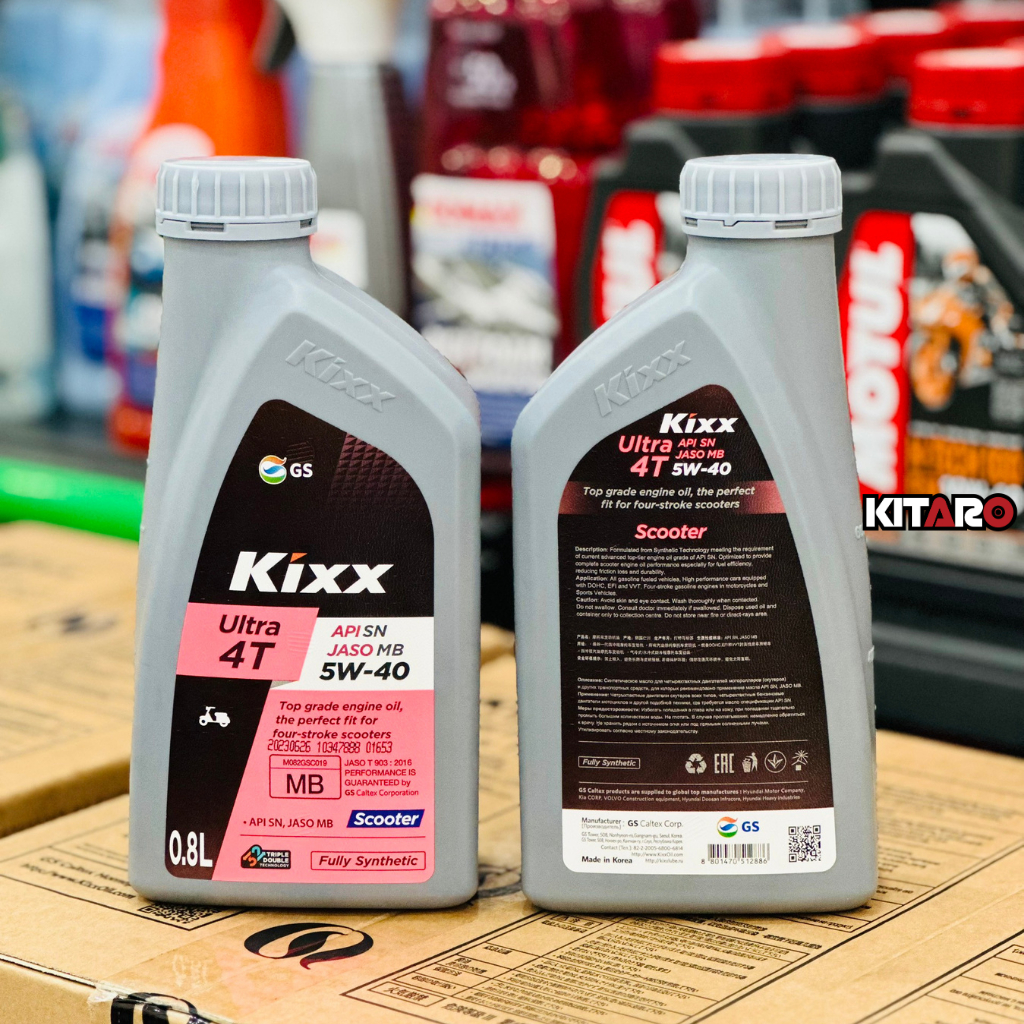 Nhớt xe tay ga 🛵 Kixx scooter 5w40 800ml + nhớt hộp số motul