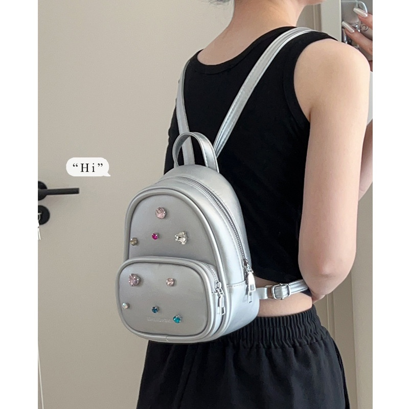 Balo Nữ Thời Trang, Balo Mini đính đá da mềm siêu hot giá rẻ chất lượng M200