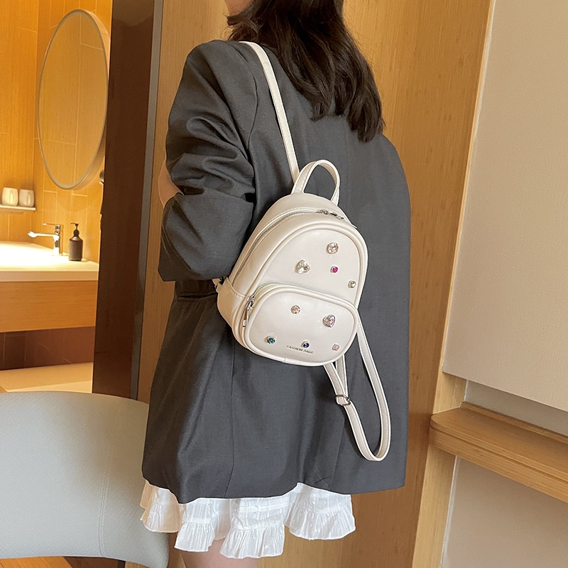 Balo Nữ Thời Trang, Balo Mini đính đá da mềm siêu hot giá rẻ chất lượng M200