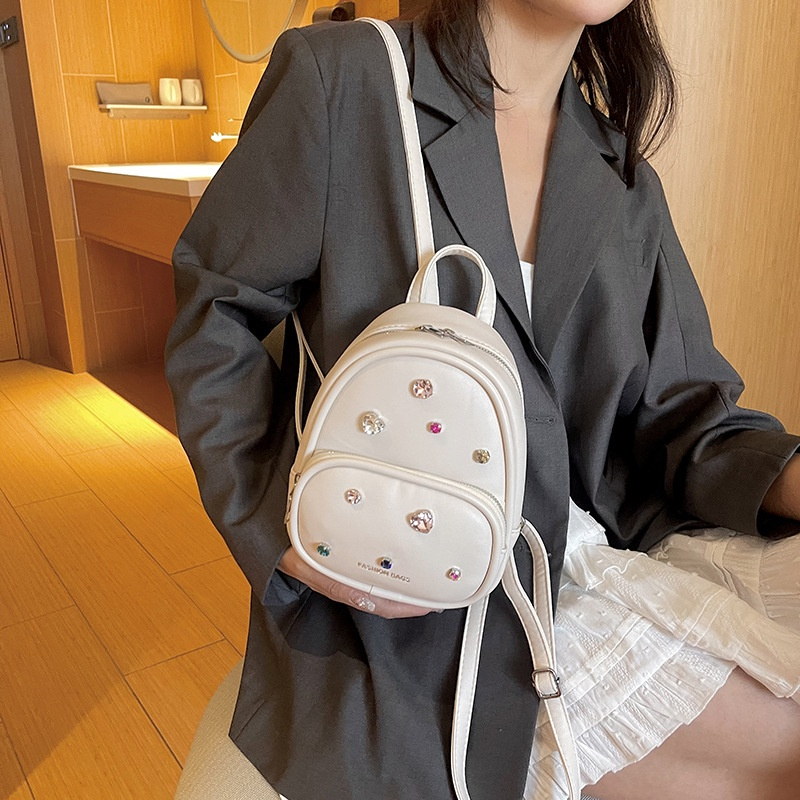 Balo Nữ Thời Trang, Balo Mini đính đá da mềm siêu hot giá rẻ chất lượng M200