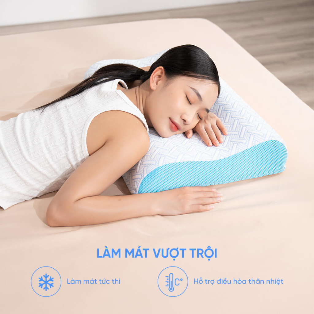 Gối foam Comfy Nami lượn sóng, nâng đỡ vai gáy