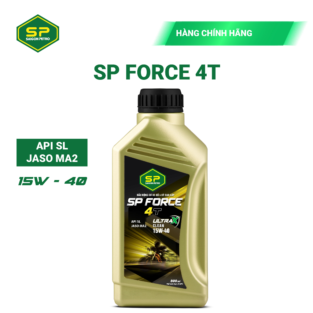 Dầu nhớt xe số Saigon Petro - SP Force 4T Scooter - 15W40, Dung tích 0.8L/1L