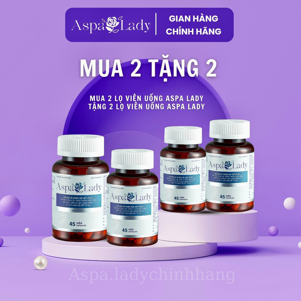 Viên Uống Aspa Lady CHÍNH HÃNG Cân Bằng Nội Tiết Tố Nữ, Làm Đẹp Da, Chống Lão Hoá