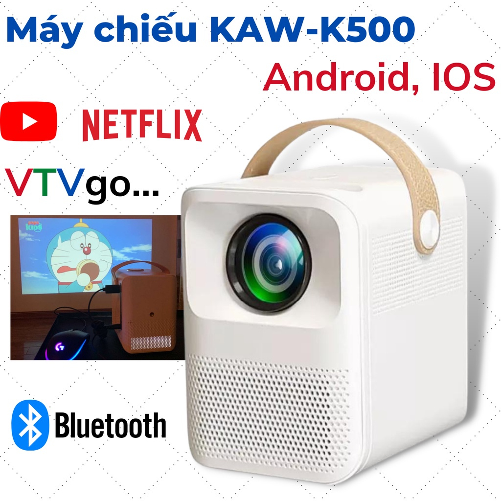 Máy Chiếu Nào Tốt Hiện Nay, Máy Chiếu Mini KAW K550 Chính Hãng, Hệ Điều Hành Android, Bảo Hành 12 Tháng