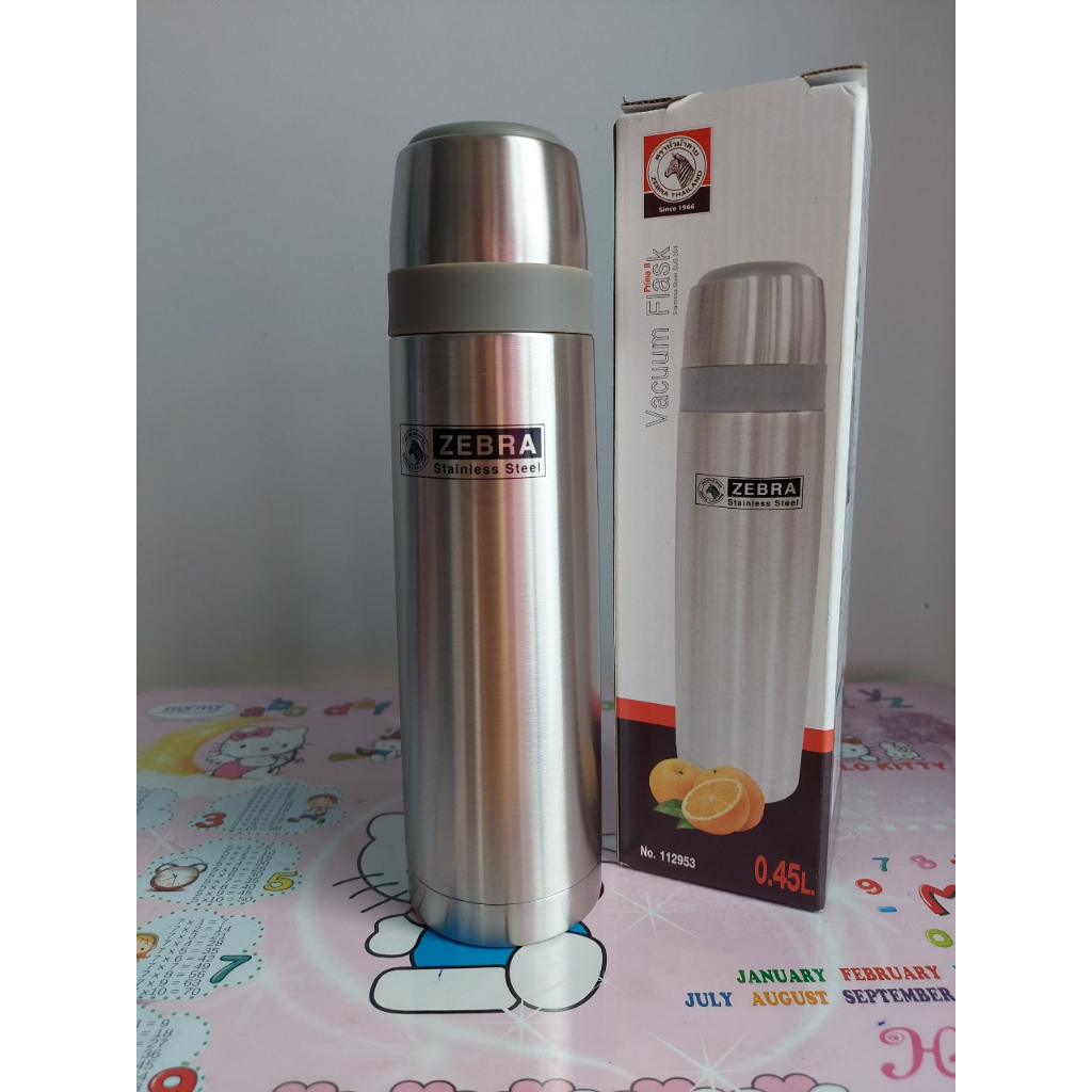Bình giữ nhiệt ZEBRA. Model 112953. 450ml. Inox 304. chính hãng zebra Thái lan. an toàn không độc hạ