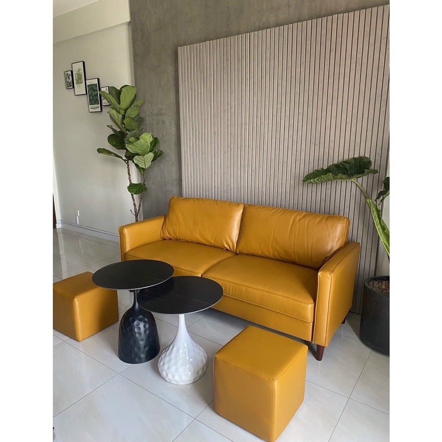Bộ sofa da nâu, sofa da cao cấp đặt chung cư - hàng chính hãng bảo hành 2 năm | BigBuy360 - bigbuy360.vn