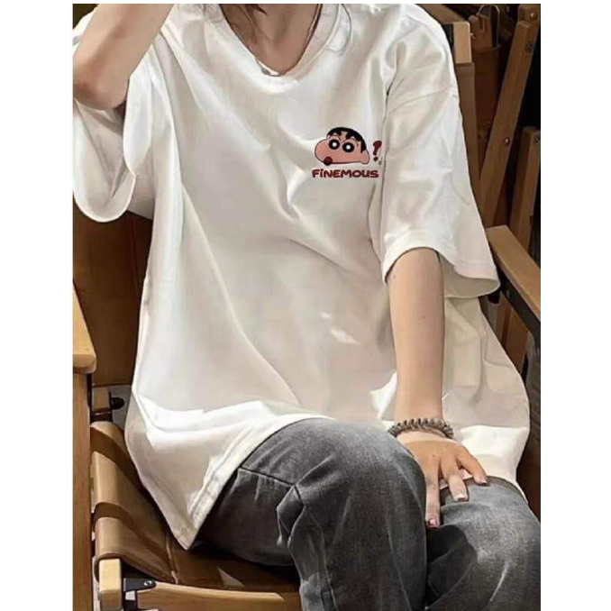 Áo thun tay lỡ, Áo phông shin finemous chất cotton su form rộng nam nữ