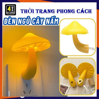 Đèn Ngủ Cây Nấm ( Vàng ) Cảm Biến Tự Sáng Khi Về Đêm - Đèn Ngủ Cảm Ứng Ánh Sáng Tự Động Tắt Mở Siêu Tiết Kiệm Siêu Bền