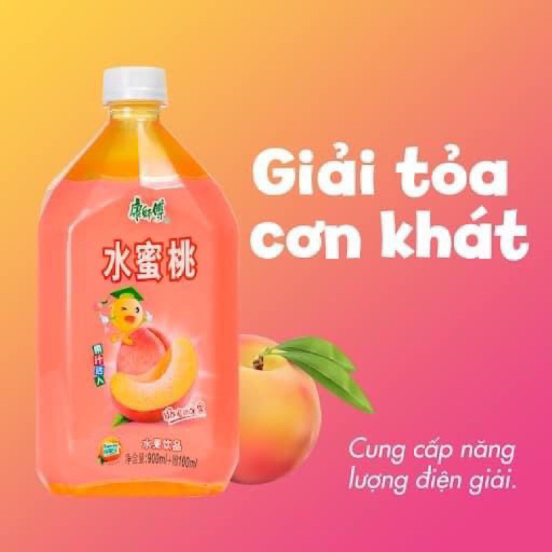 Nước hoa quả, nước lê, nước đào chai 1 lít