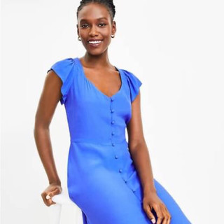 Đầm Esprit cúc bọc vải Rayon size 4,8p