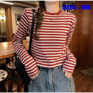 Áo thun kẻ croptop TD