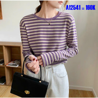 Áo thun kẻ croptop TD