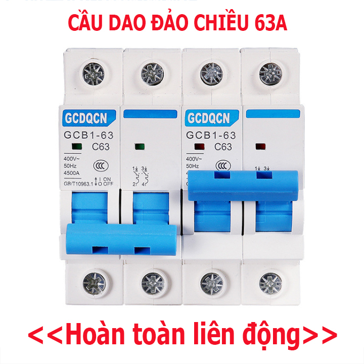 Bộ át đảo chiều 63A cầu dao đảo chiều dạng aptomat GCDQCN