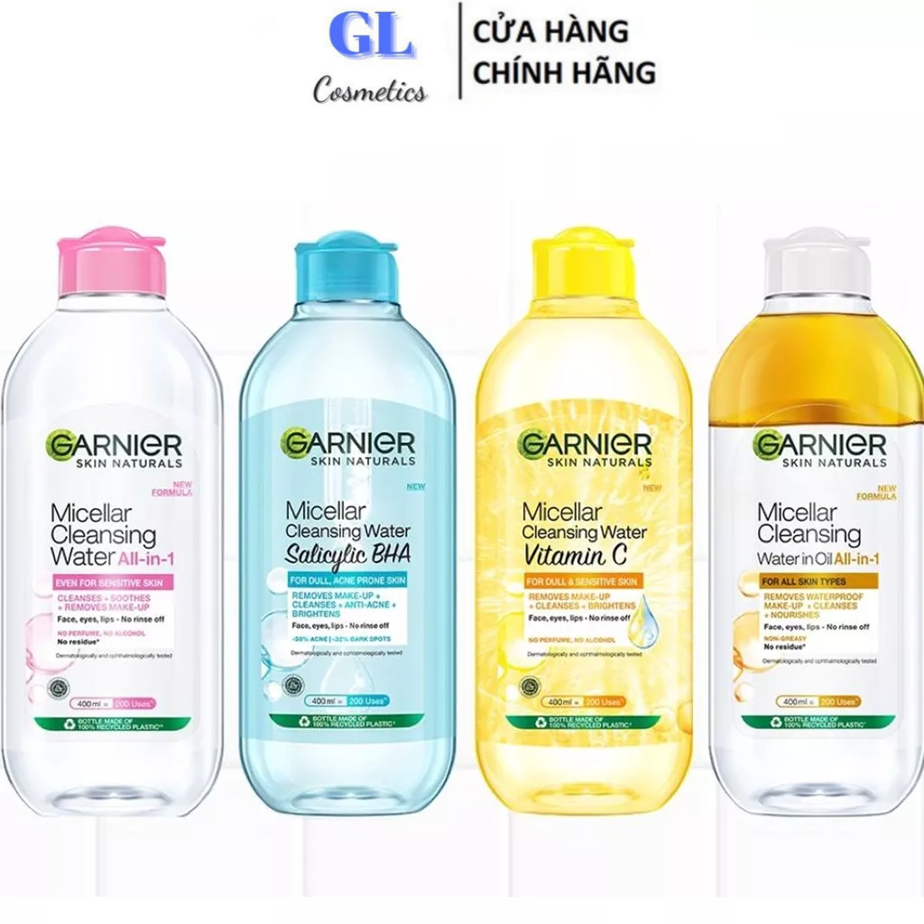 Nước Tẩy Trang Garnier Micellar Cleansing Water Chính Hãng Đủ Mẫu 400ml