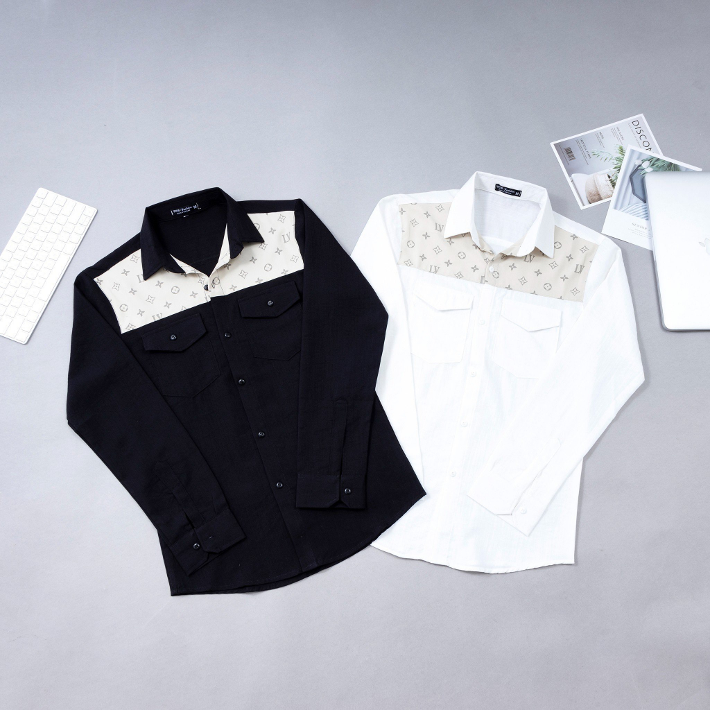 Áo sơ mi nam tay dài chất đũi mẫu mới siêu đẹp