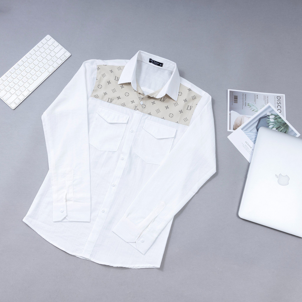 Áo sơ mi nam tay dài chất đũi mẫu mới siêu đẹp