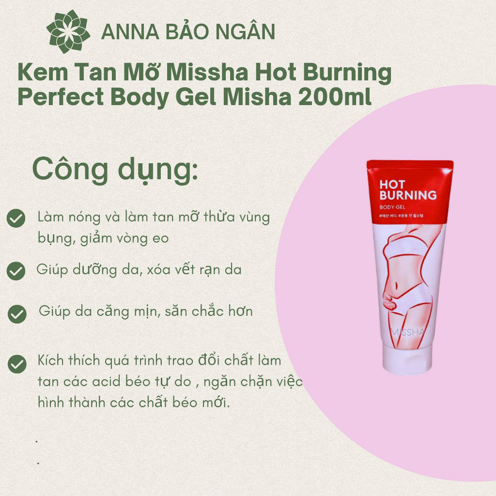 KEM TAN MỠ BỤNG MISSHA HOT BURNING 200ml