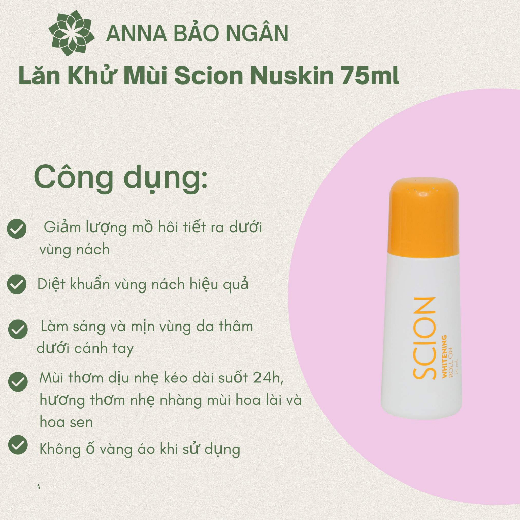 Lăn Khử Mùi Scion Nuskin 75ml