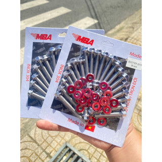 Bộ ốc lốc máy salaya MBA Inox 304 đủ các dòng xe [ Bảo hành trọn đời ]