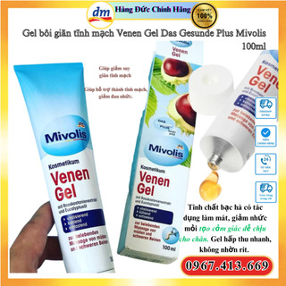 Gel bôi giãn tĩnh mạch Venen Gel Das Gesunde Plus Mivolis 100ml, hàng  Đức