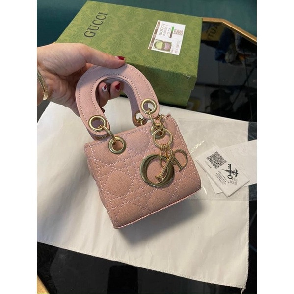 Túi đeo chéo mini cầm tay, Túi vuông 5 ô da nhám size 13cm, Túi xách nữ mini đeo chéo hai quai xách tay M205