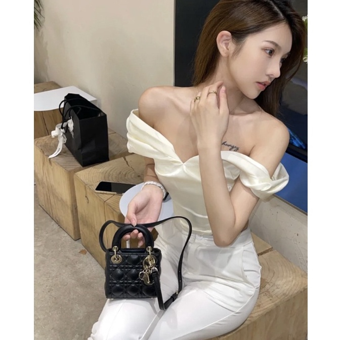 Túi đeo chéo mini cầm tay, Túi vuông 5 ô da nhám size 13cm, Túi xách nữ mini đeo chéo hai quai xách tay M205