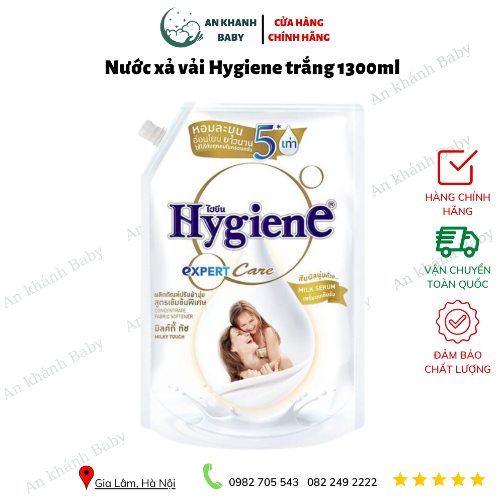 Nước xả vải Hygiene trắng 1150ml với mùi hương tự nhiên, nhẹ nhàng, thơm mát