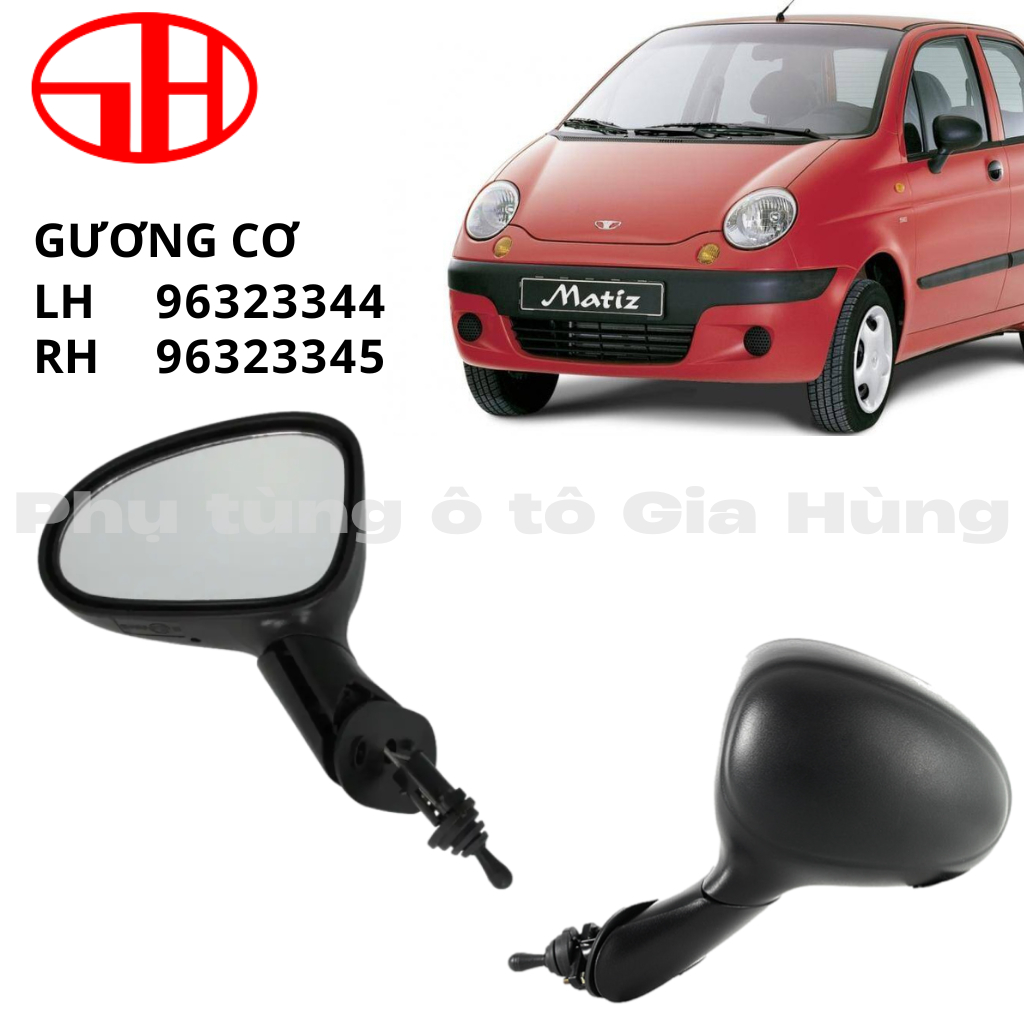 Gương chiếu hậu loại chỉnh cơ cho xe ô tô MATIZ 2 cho đời xe 1999-2008