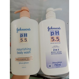 Sữa tắm Johnson's PH 5.5  2in1/hạnh nhân 750ml cân bằng độ ẩm cho da