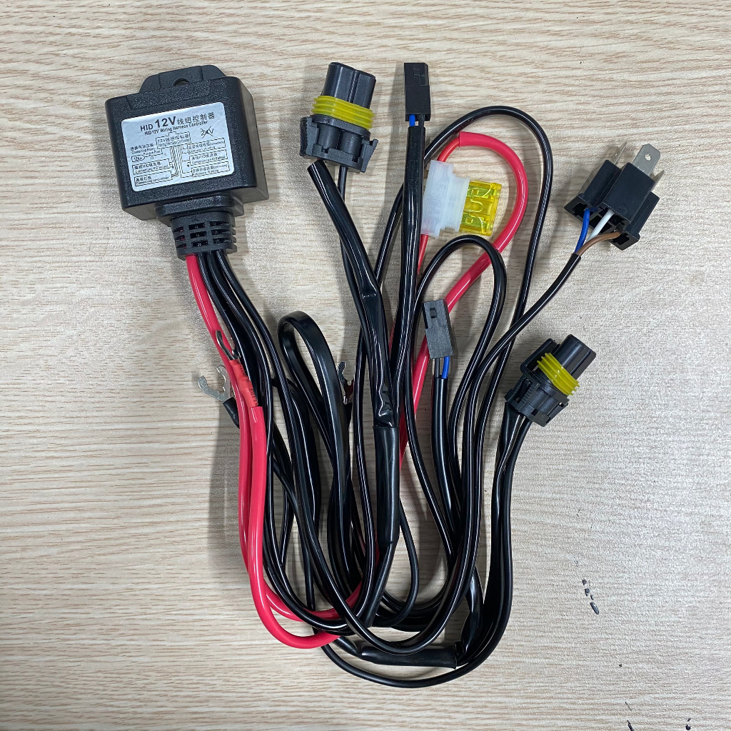 Bộ dây giật pha, Rơ le, dây, rắc đèn pha, đèn gầm dùng cho đèn Bi