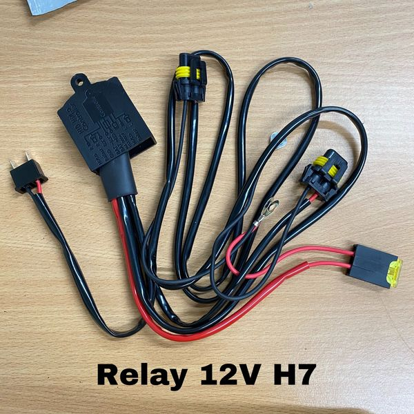 Bộ dây giật pha, Rơ le, dây, rắc đèn pha, đèn gầm dùng cho đèn Bi