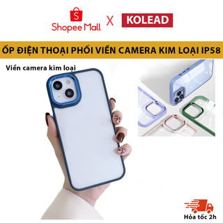 [Series 11 12 13] Ốp Điện Thoại Phối viền camera kim loại metal KOLEAD P58 Trong Suốt Màu Sắc Ngọt Ngào 13 12 11 Pro Max