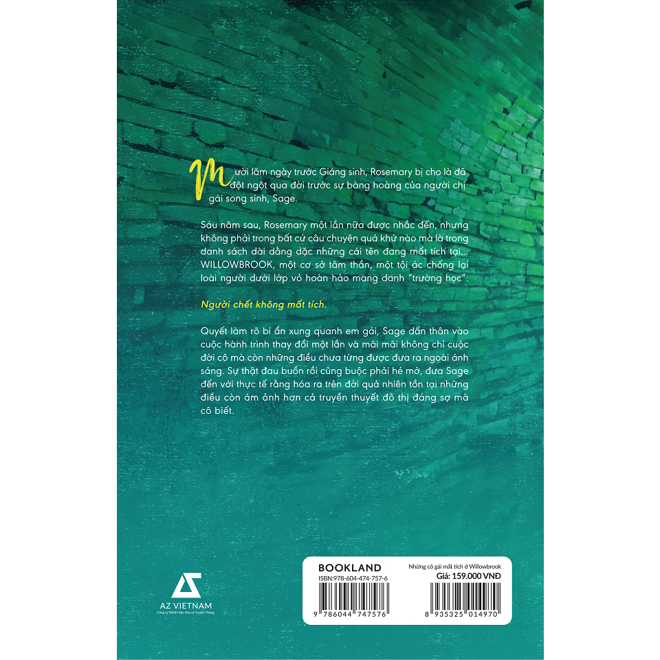 Sách - Những Cô Gái Mất Tích Ở WILLOWBROOK