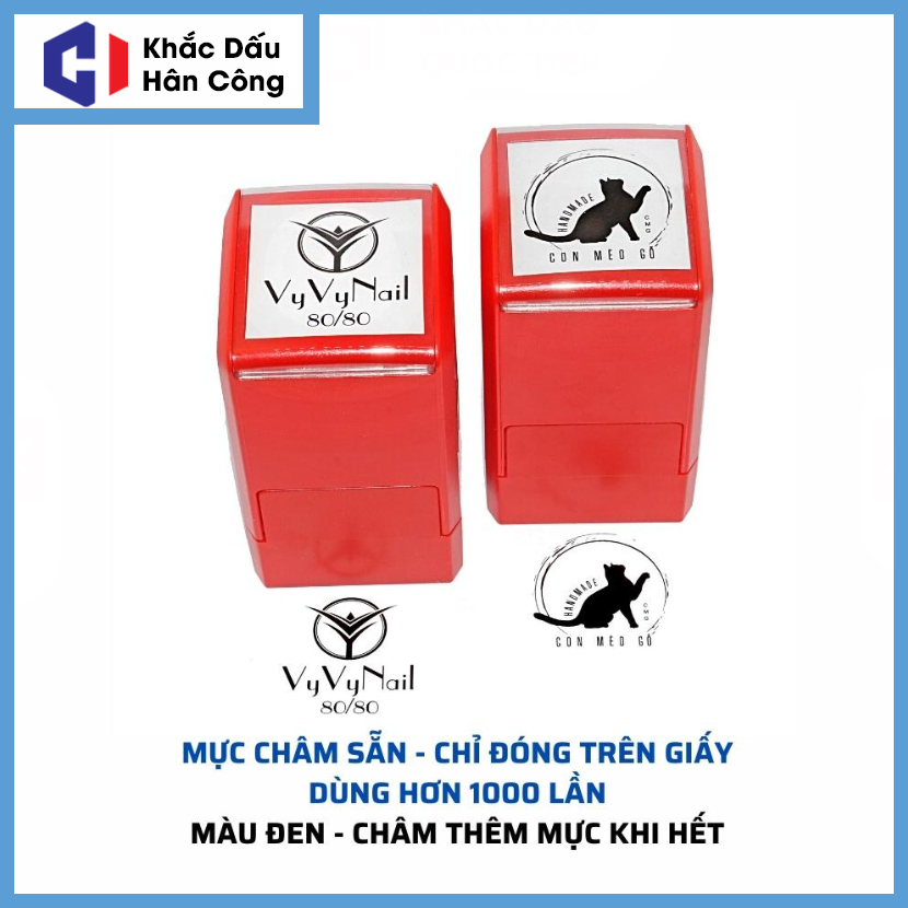 Con Dấu Vuông, Thiết Kế Con Dấu Vuông Theo Yêu cầu  [Con Dấu 2cm, 3.6cm]