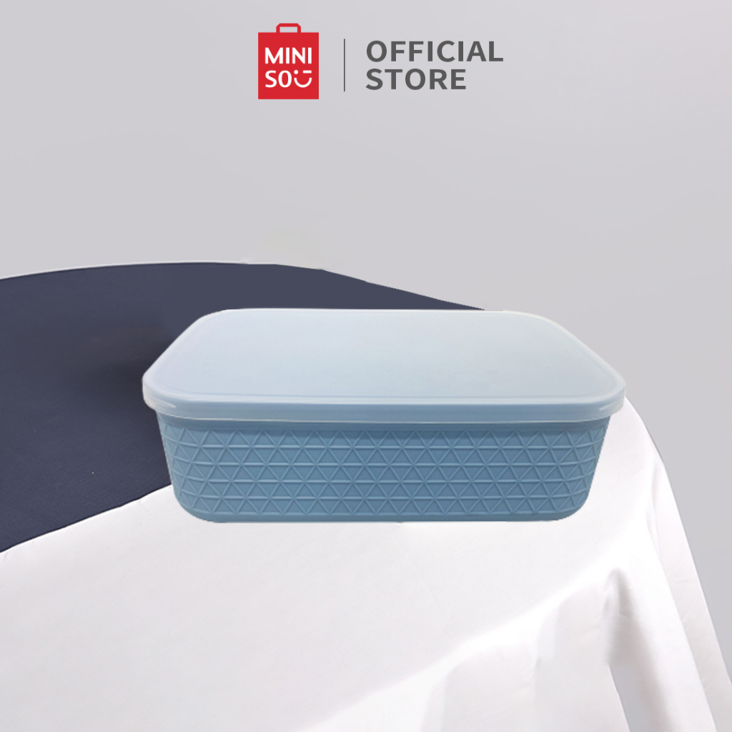 Hộp đựng sản phẩm nổi tiếng MINISO có nắp đậy Hộp đựng để bàn Hộp đựng đồ lặt vặt đa năng Giỏ đựng đồ lặt vặt