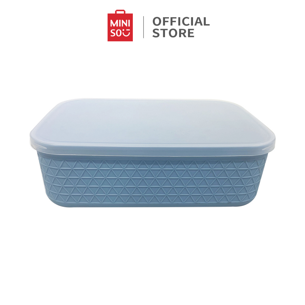 Hộp đựng sản phẩm nổi tiếng MINISO có nắp đậy Hộp đựng để bàn Hộp đựng đồ lặt vặt đa năng Giỏ đựng đồ lặt vặt