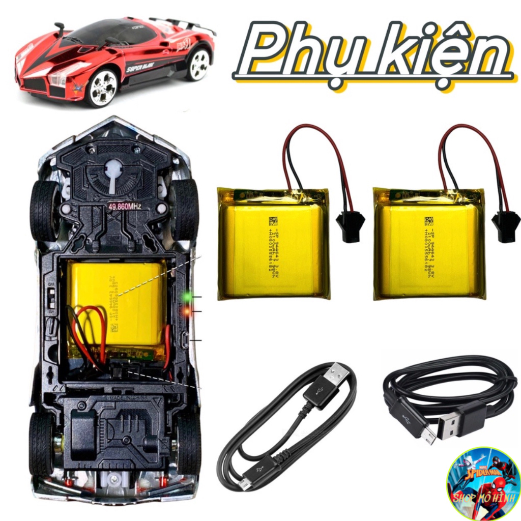 PIN & CÁP SẠC - dành cho gói nâng cấp pin sạc thần xe siêu tốc