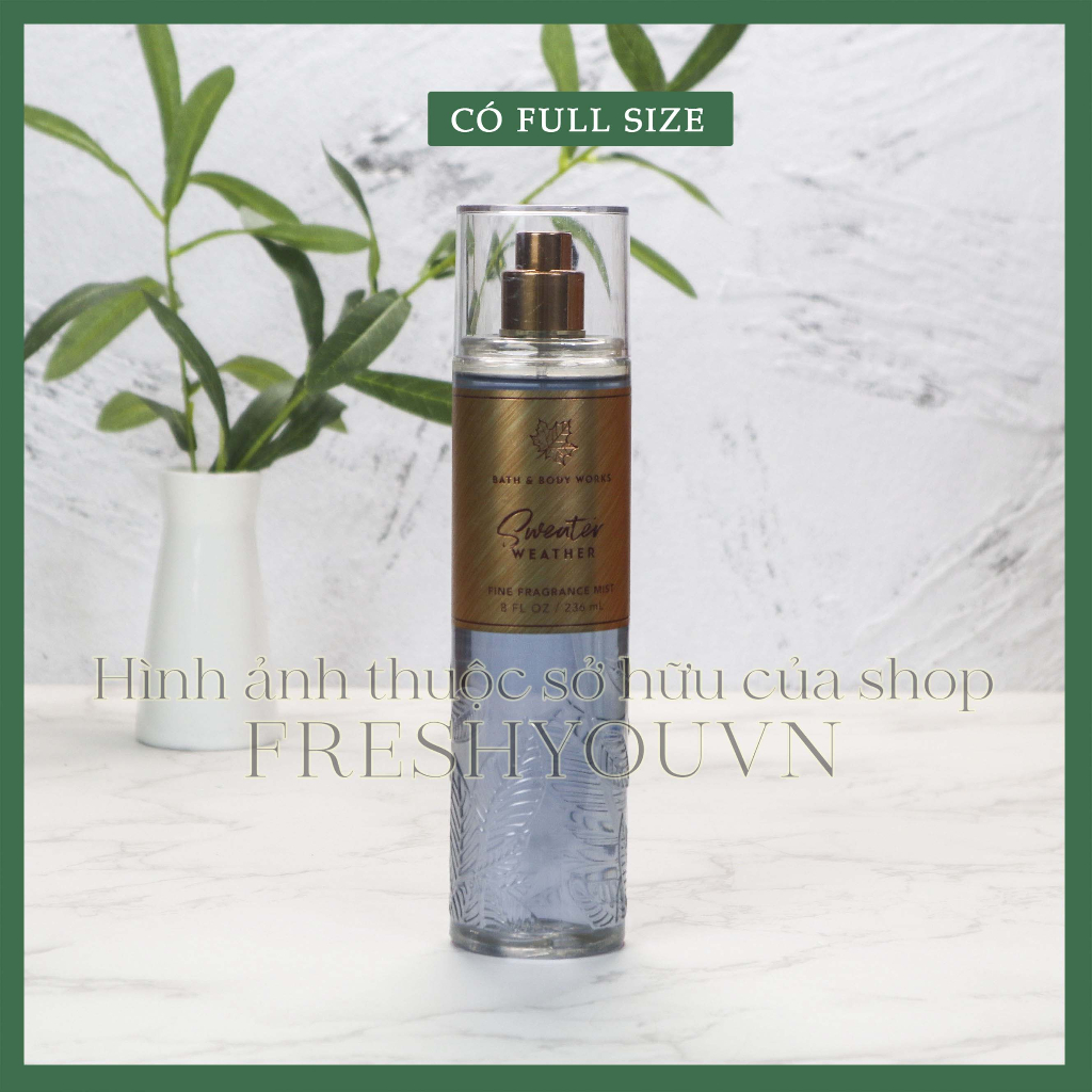 Sweater Weather - Xịt thơm toàn thân body mist Bath & Body Works khác - fresh you