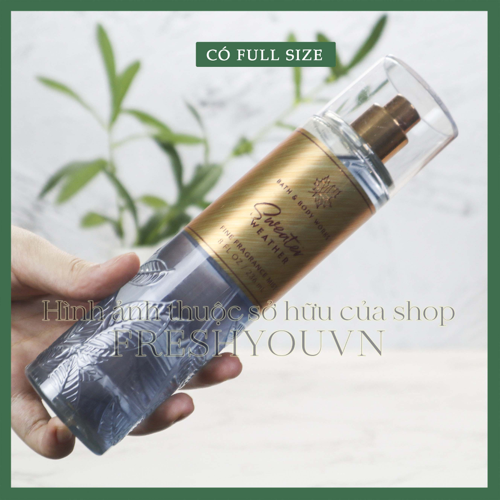 Sweater Weather - Xịt thơm toàn thân body mist Bath & Body Works khác - fresh you