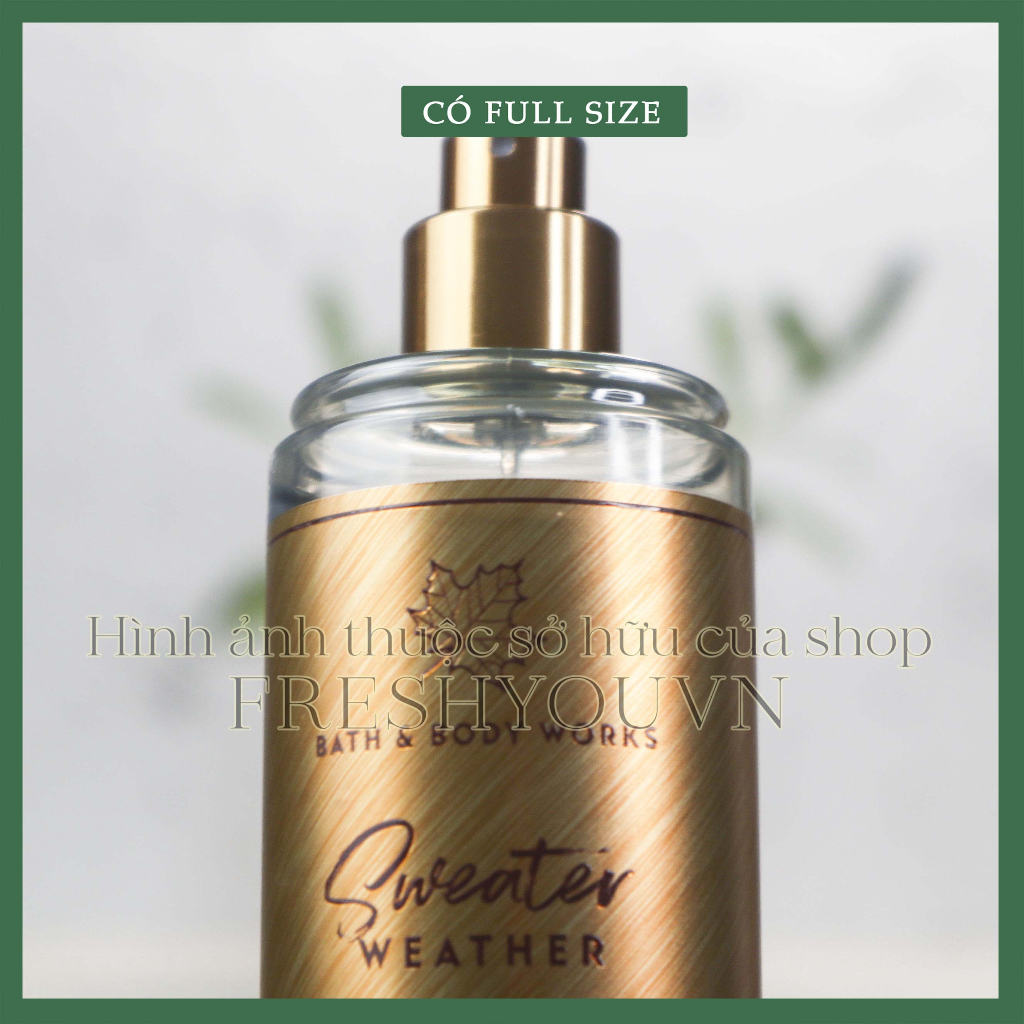 Sweater Weather - Xịt thơm toàn thân body mist Bath & Body Works khác - fresh you