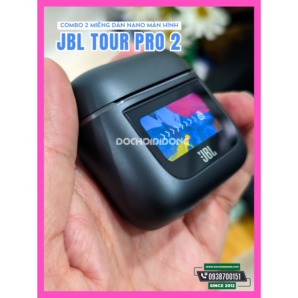 Combo 2 Miếng dán nhựa nano bảo vệ màn hình tai nghe JBL Tour Pro 2 dành cho ốp lưng chính hãng