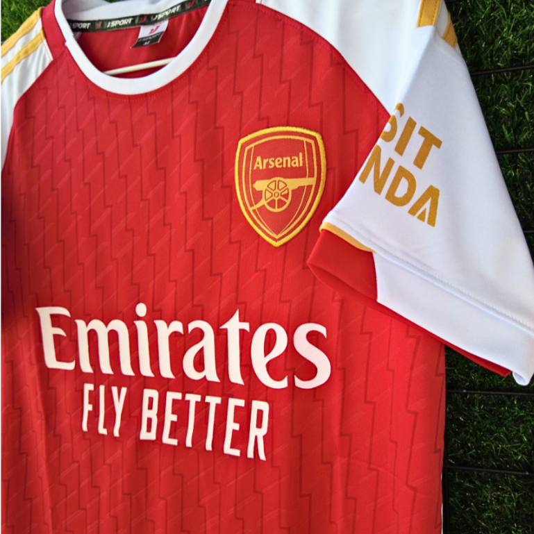 Quần áo bóng đá thun lạnh, đồ đá banh in tên theo yêu cầu, Arsenal đỏ, in logo miễn phí HUNGSPORT TN