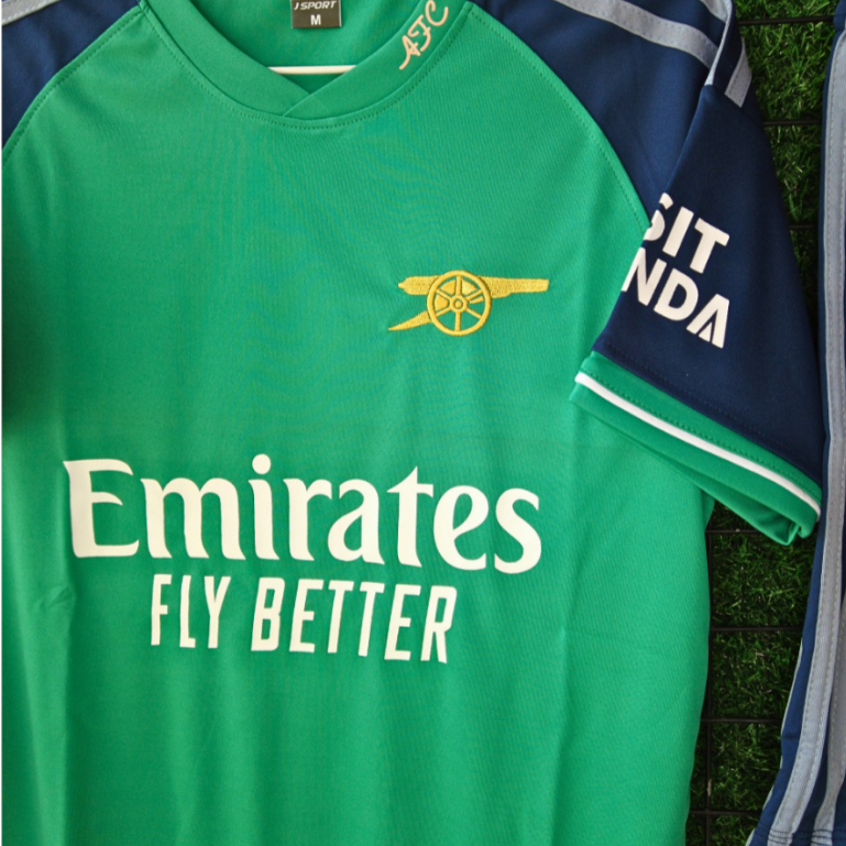 Quần áo bóng đá thun lạnh, đồ đá banh in tên theo yêu cầu, Arsenal đỏ, in logo miễn phí HUNGSPORT TN