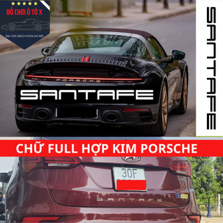 Chữ SANTAFE đuôi xe phong cách mới