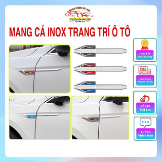 Bộ 2 mang cá ô tô xe hơi mẫu mới hợp kim inox 304 cao cấp chữ R-Line phù hợp với các dòng xe.