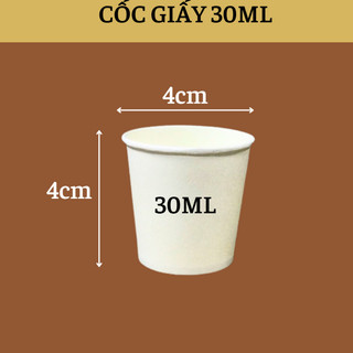 100 Chiếc Cốc Giấy 30ml cốc giấy 1oz hàn quốc cao cấp cốc giấy dùng 1 lần