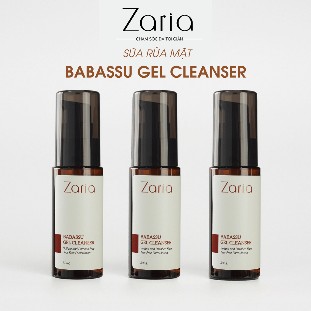 Gel Rửa Mặt Sữa Rửa Mặt Dưỡng Ẩm Trắng Da Zaria Babassu Gel Cleanser