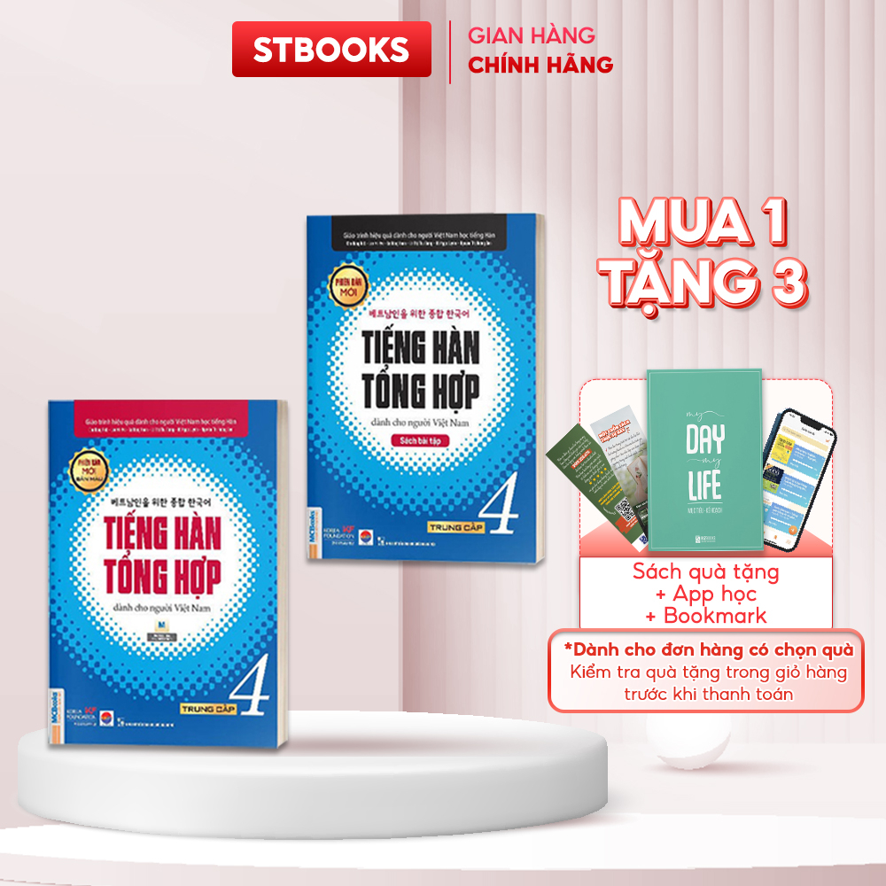 Sách Tiếng Hàn Tổng Hợp Dành Cho Người Việt Nam Trung Cấp 4 Phiên Bản Mới 2020, Kèm App Học Online MCBooks
