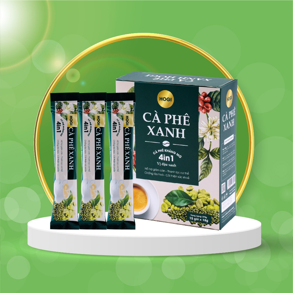 Cafe Xanh Hogi Hộp 15 Gói 18gram