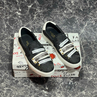 Giày slipon nam vải dệt hoạ tiết hoa lá thêu logo DG da đính đá GS38P